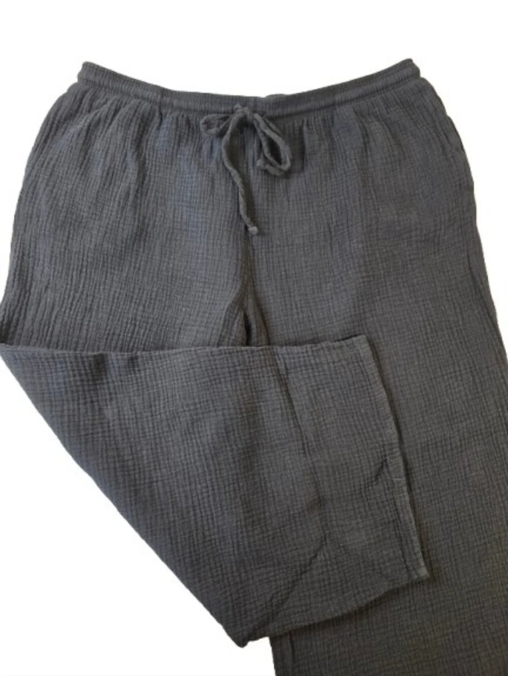 Jessica Simpson Cotton Gauze Cropped Lounge Pants Black Size XL